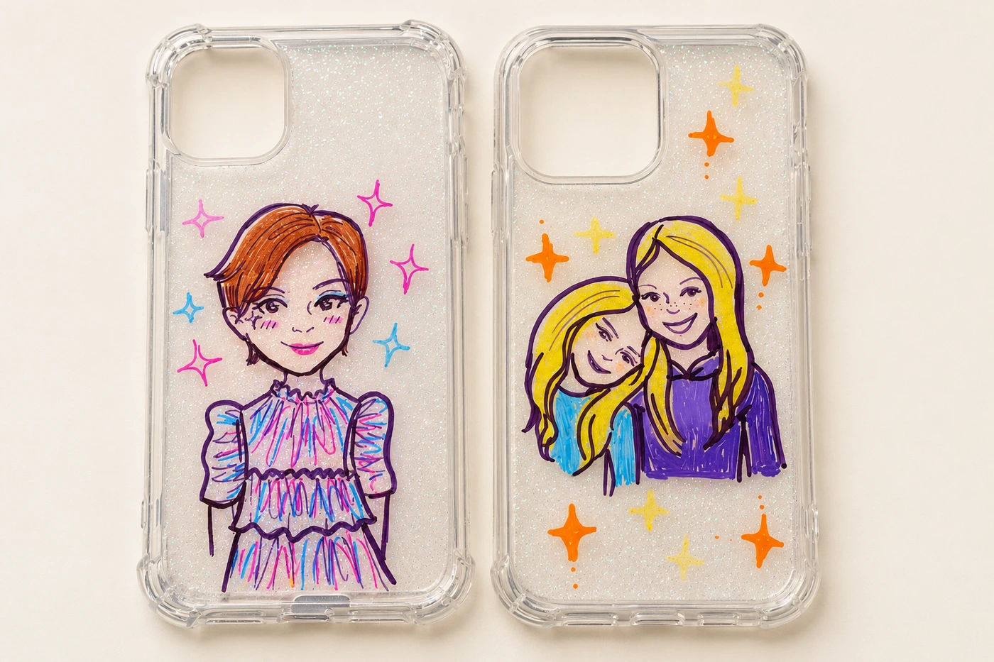 Custom illustrated phone cases